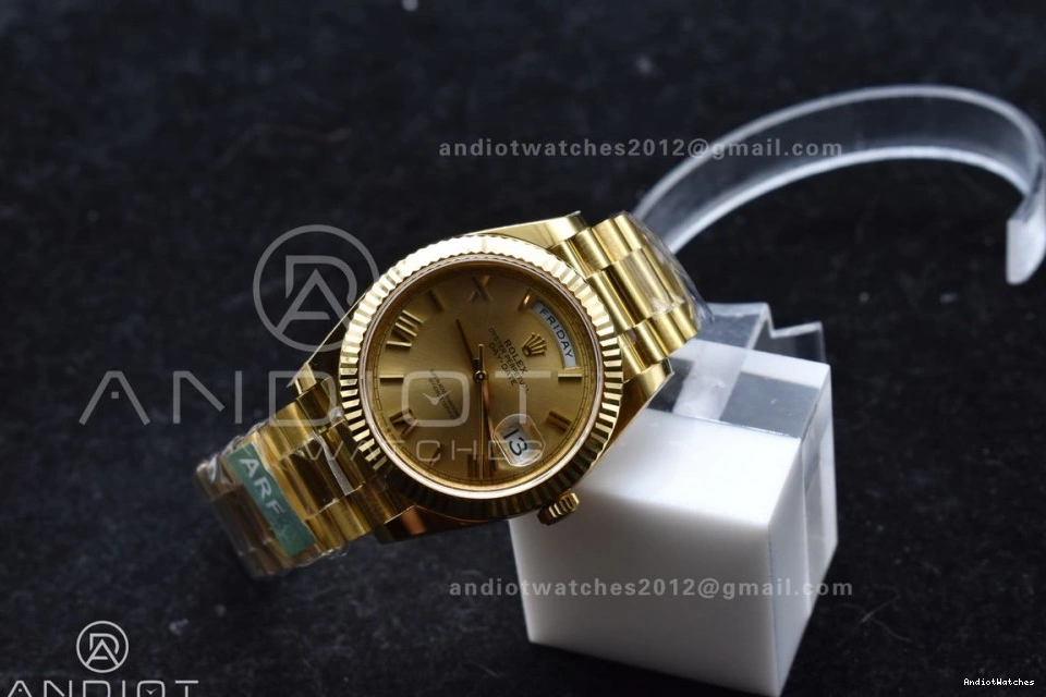 VR3255 658 Gold Day Dial YG On Stretchable Date Weight) Best 1:1 President (Gain ARF 40 228238 Edition Bracelet Roman 0513